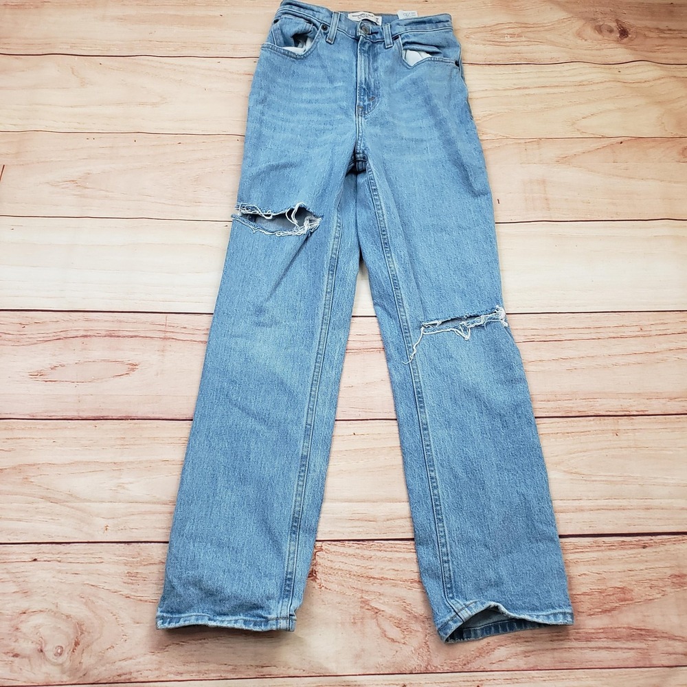 Abercrombie & Fitch Jeans Womens 26 90s Straight Ultra High Rise Curve Love